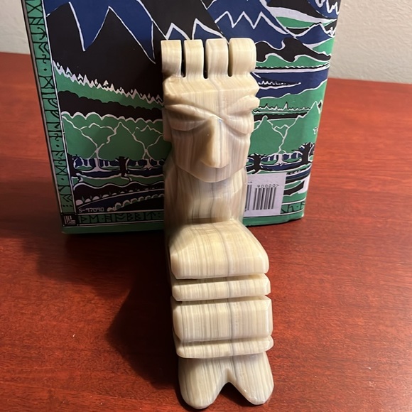 Marble Bookends Aztec Mayan - Picture 2 of 10